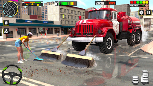 Clean City Dumper Truck 3D Screen 2