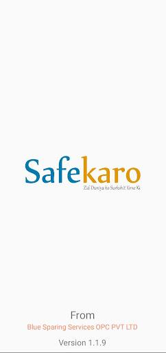 Android application Safe Karo Partner screenshort