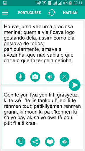 Android application Haitian Portuguese Translator screenshort