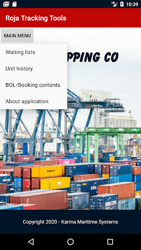 Roja Shipping Screen 2
