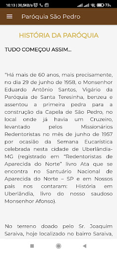 Paróquia São Pedro Uberlândia Screen 2