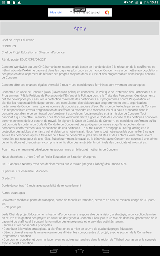 Niger Jobs, Jobs in Niger Screen 2