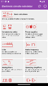 Captura 1 Electronic circuits calculator android