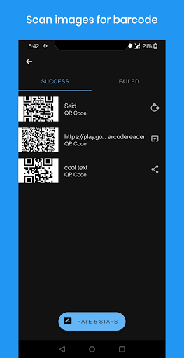 Barcode Scanner & Generator Screen 2