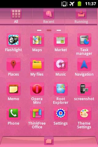 Theme Pink GO Launcher EX Screenshot