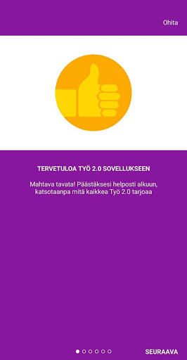 Android application Työ 2.0 screenshort