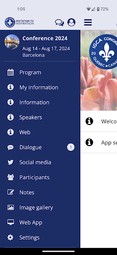 Android application IGCA 2024 screenshort