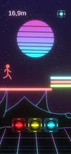 Neon Stickman Draw Runner
