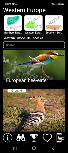 Birds of Europe Field Guide Screen 2