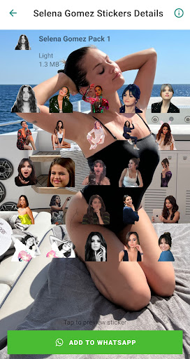Selena Gomez WA Stickers App Screen 2