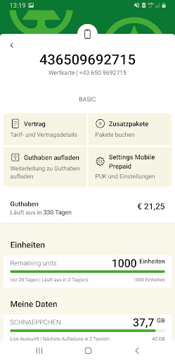 Android application Mein S-BUDGET MOBILE (AT) screenshort
