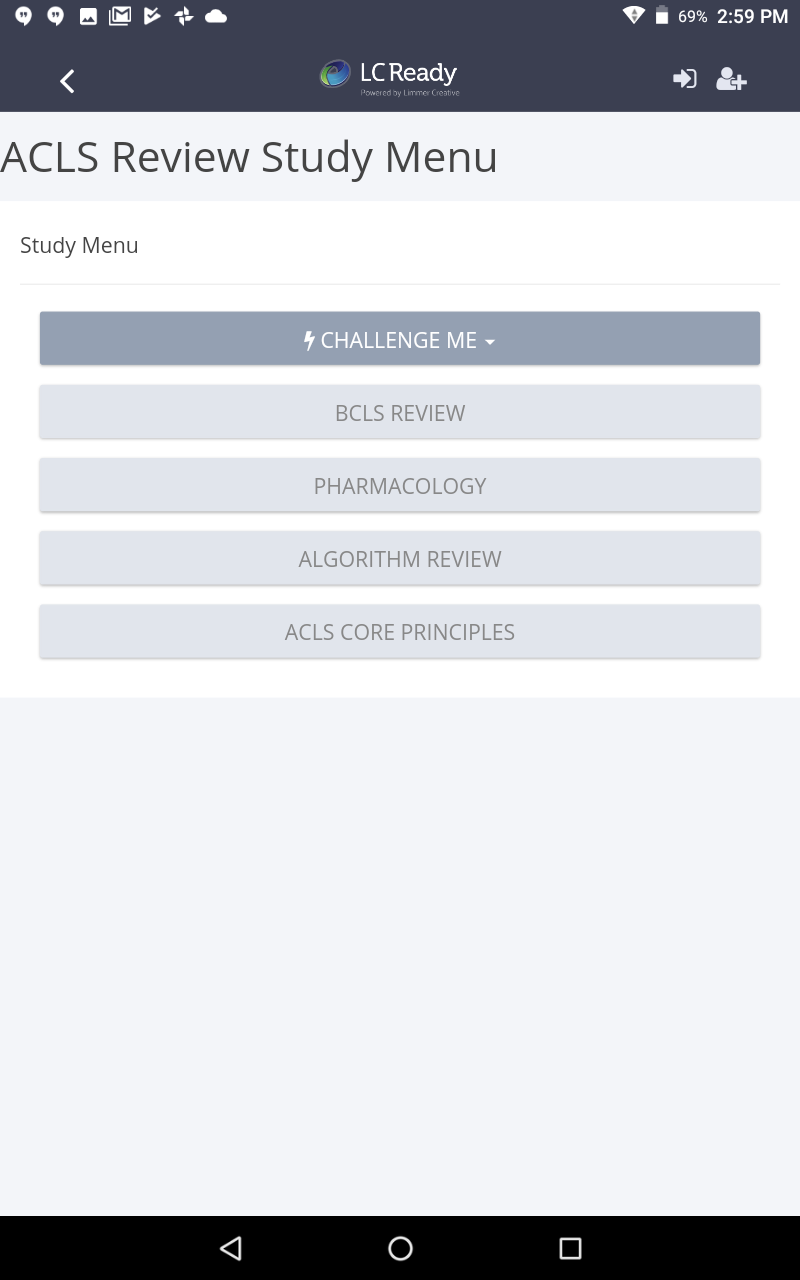 Android application ACLS Review screenshort