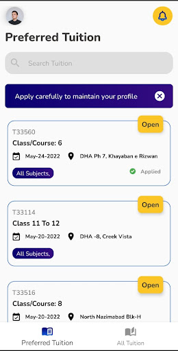 FAHAD Tutoring Solutions Screen 3