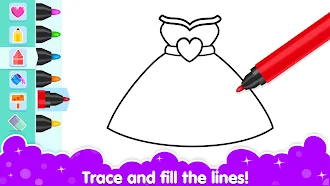 Game screenshot Coloring and Drawing For Girls mod apk