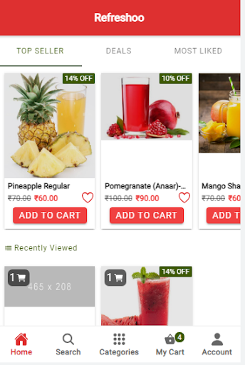 Android application Refreshoo screenshort