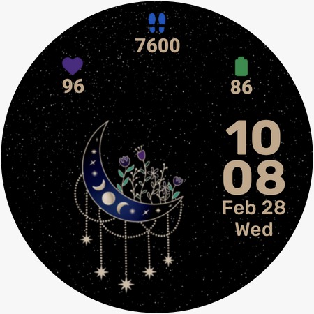 Celestial watch face- 6 Themes Screen 3