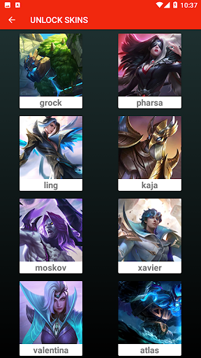 Android application unlock all skin for legend screenshort