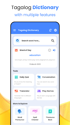 Android application English to Tagalog Dictionary screenshort