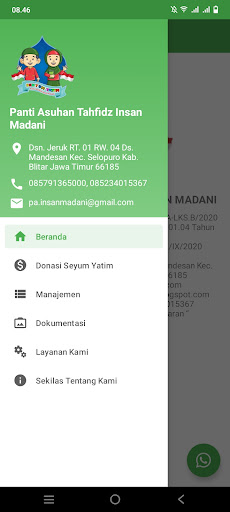 Android application Senyum Yatim screenshort