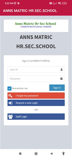 Android application ANNS MATRIC HR. SEC. SCHOOL screenshort