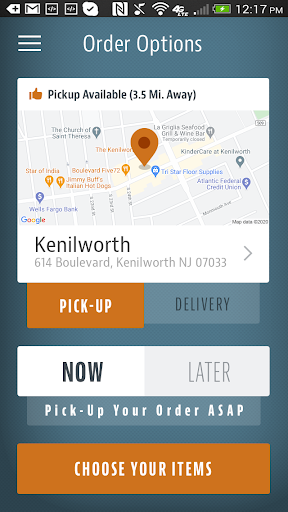 Android application The Kenilworth Diner screenshort