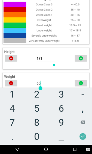 BMI Calculator - Know your BMI Screen 2