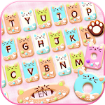 Cover Image of Download Colorful Donuts Button Keyboar  APK