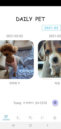 Android application DAILY PET -강아지(반려견) 다이어리앱, 산책앱 screenshort