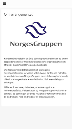 Android application Konsernrådsmøtet screenshort