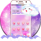 Pink Cute White Cloud Twinkle Theme icon