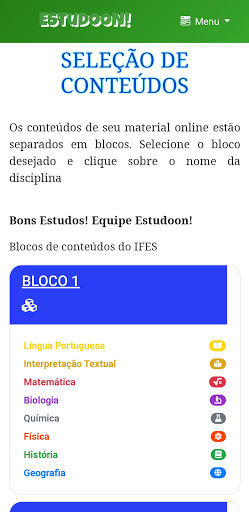 Android application Estudoon screenshort
