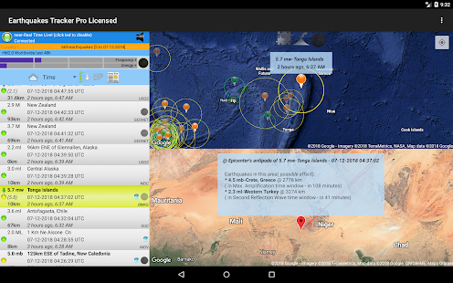 Earthquakes Tracker Pro Tangkapan layar