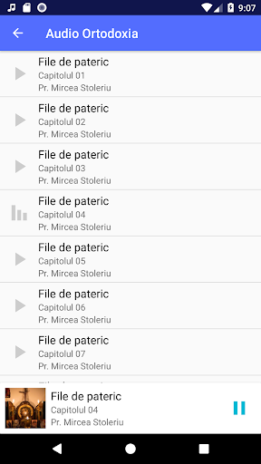Android application Audio Ortodoxia screenshort