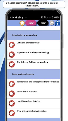 Meteorology Course Screen 3