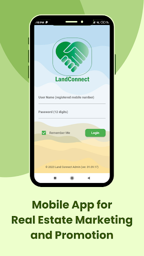 Android application Land Connect screenshort