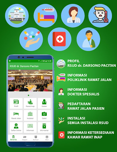 Android application SIPON Ceria RSUD dr Darsono screenshort
