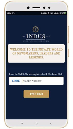 Android application The Indus Club screenshort