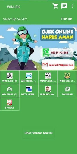 Android application WINJEKDRIVER screenshort