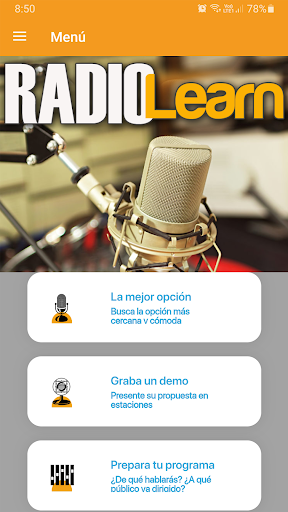 Android application Cómo hacer programas de radio screenshort
