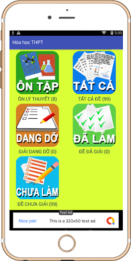 Android application Hóa học THPT screenshort