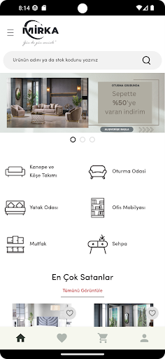 Android application Mirka Mobilya screenshort
