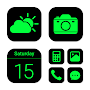 Wow Green Black - Icon Pack