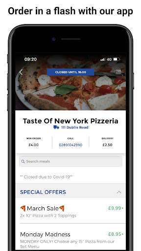 Android application Taste Of New York Pizzeria screenshort