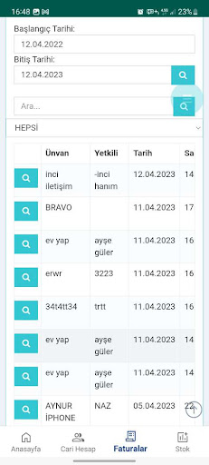 Bilsoft Mobil Ön Muhasebe V2 Screen 2