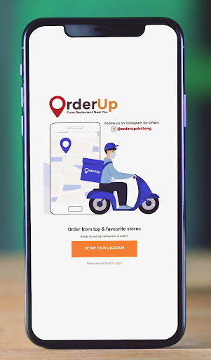 Android application OrderUp Shillong screenshort