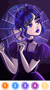 Gothic Girl Creepy Color Games