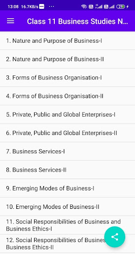 Android application Class 11 Business Studies Note screenshort