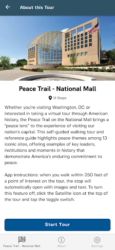Android application Peace Trail - National Mall screenshort