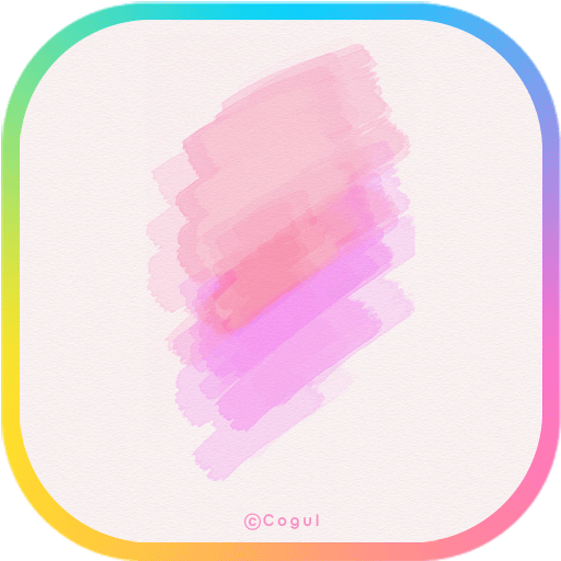 카카오톡 테마 - 투톤 수채화_레드핑크 logo