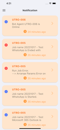 Android application OrangeWorkForce screenshort